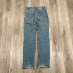 Vintage 90s Levi's 505 Regular Fit Straight Leg Jeans Men's 31x35 Blue Denim